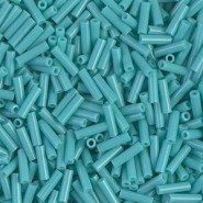 Miyuki Bugles 6mm Stiftperlen - Opaque turquoise green BGL2-412